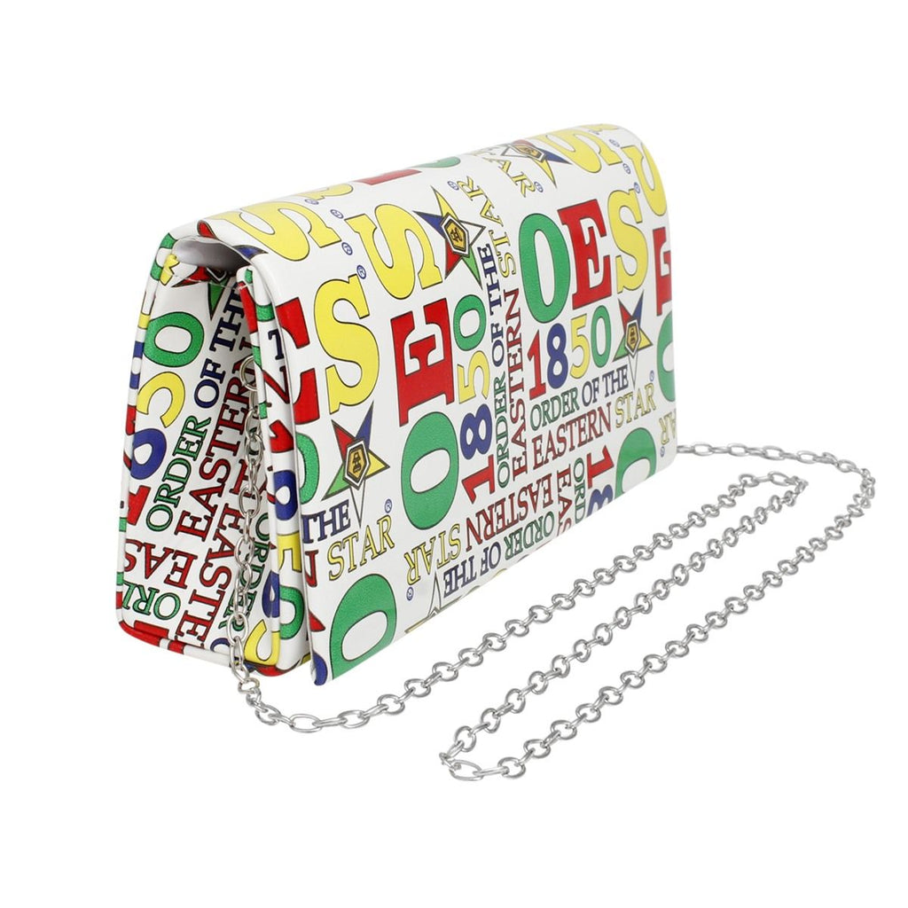 OES Sorority Pride Graphic Print Fold Over Clutch