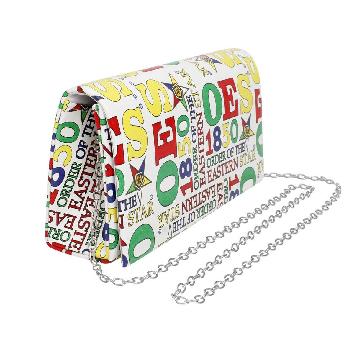 OES Sorority Pride Graphic Print Fold Over Clutch