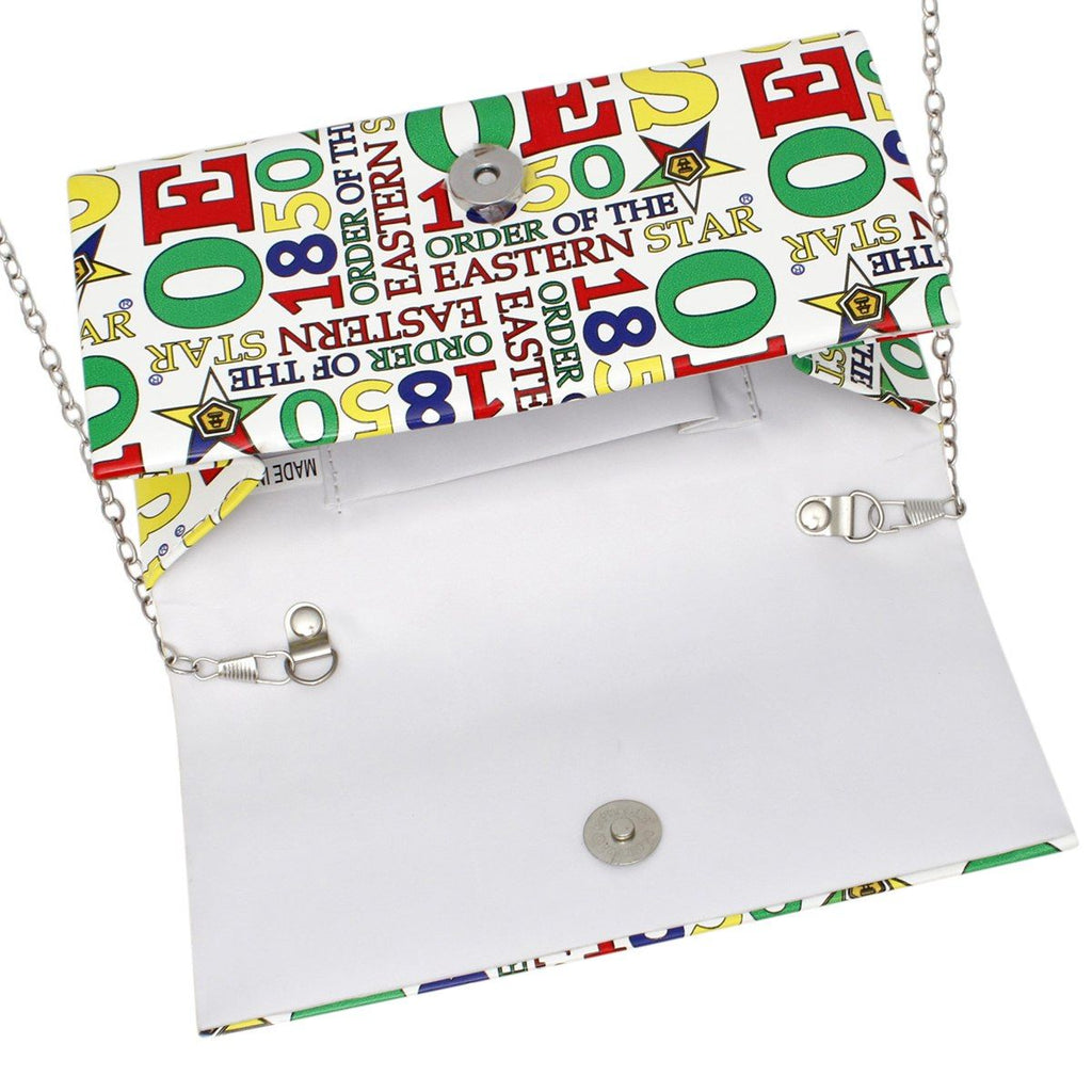 OES Sorority Pride Graphic Print Fold Over Clutch