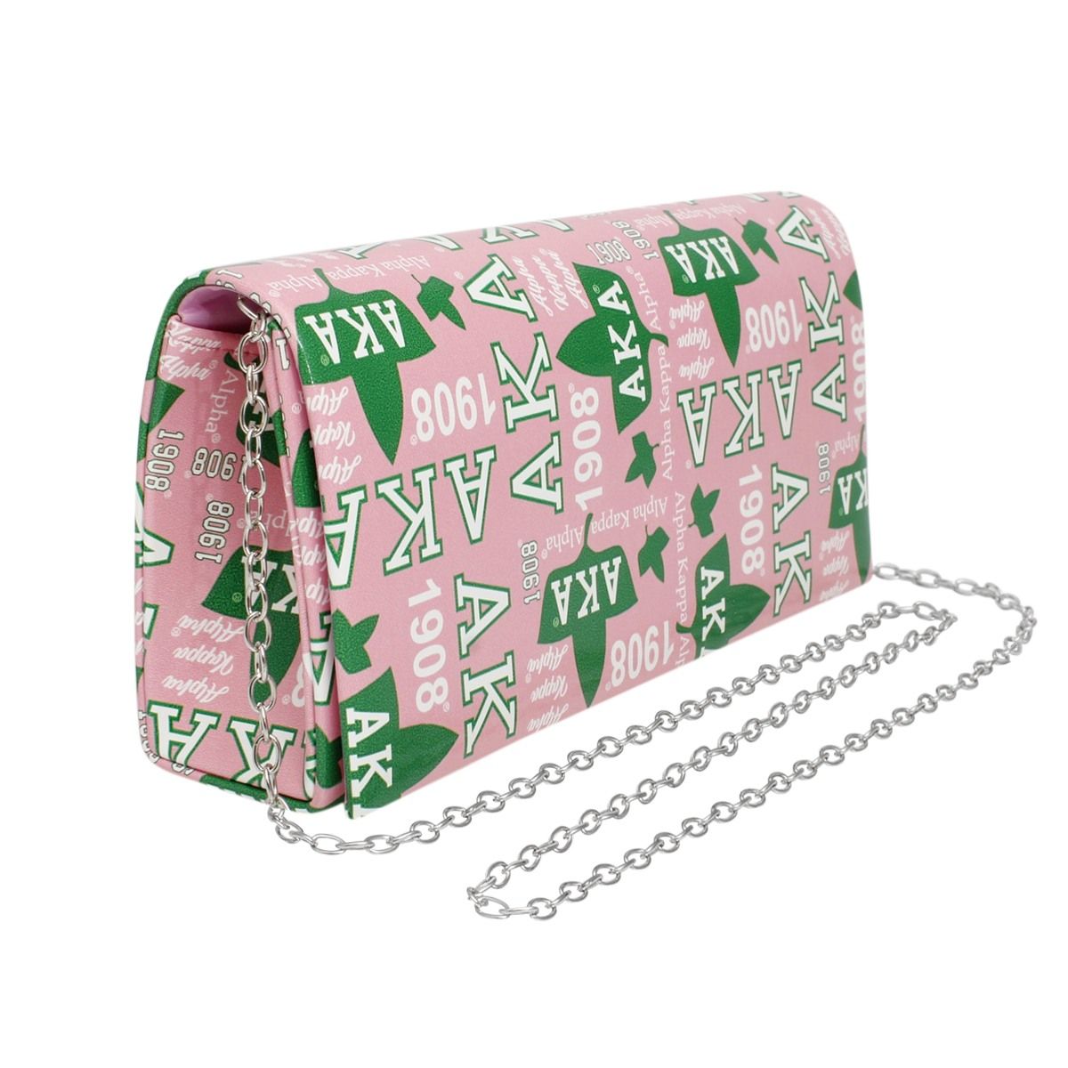 AKA bag Sorority Pride Graphic Print Fold Over Clutch