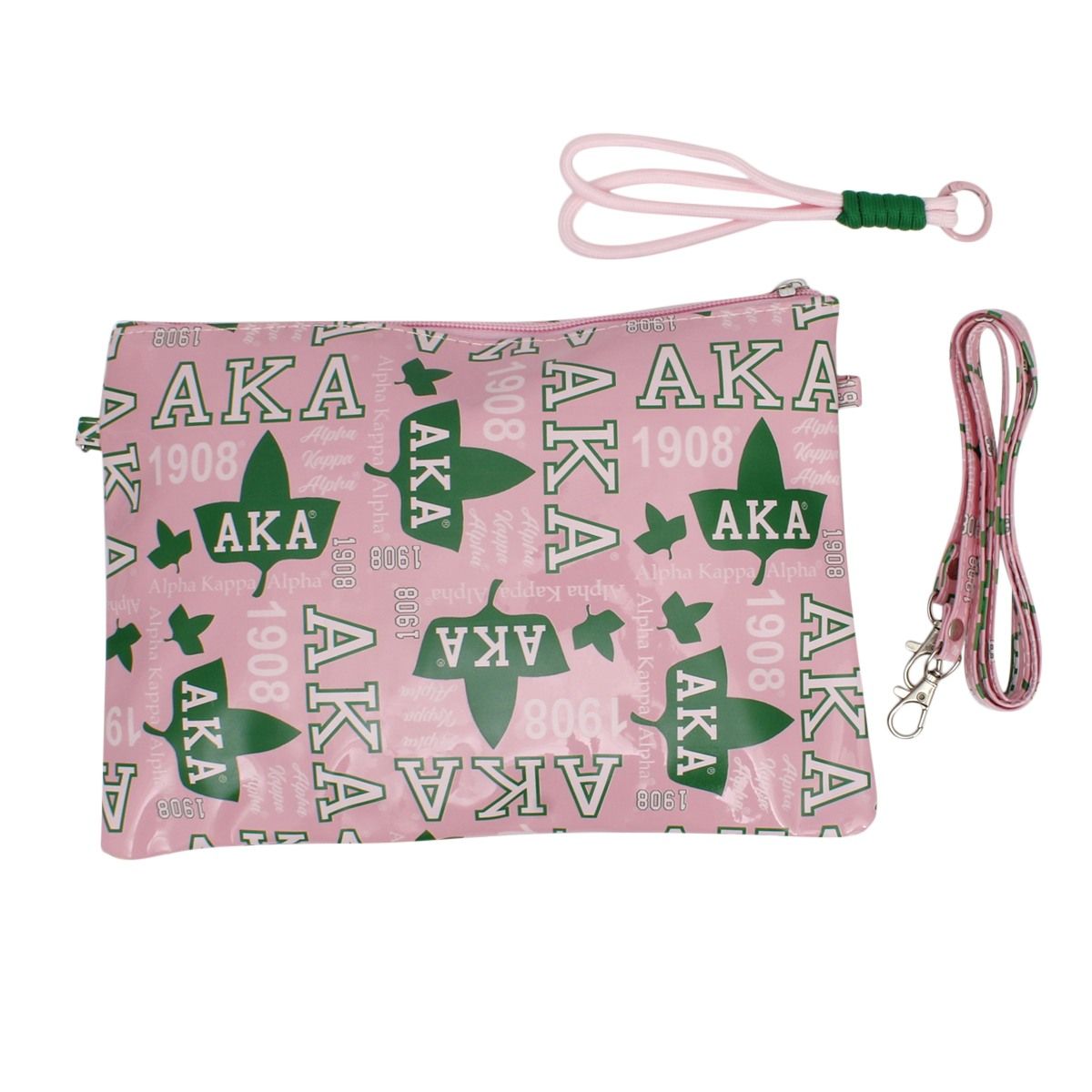 AKA Sorority Pride Graphic Print Wristlet Pouch