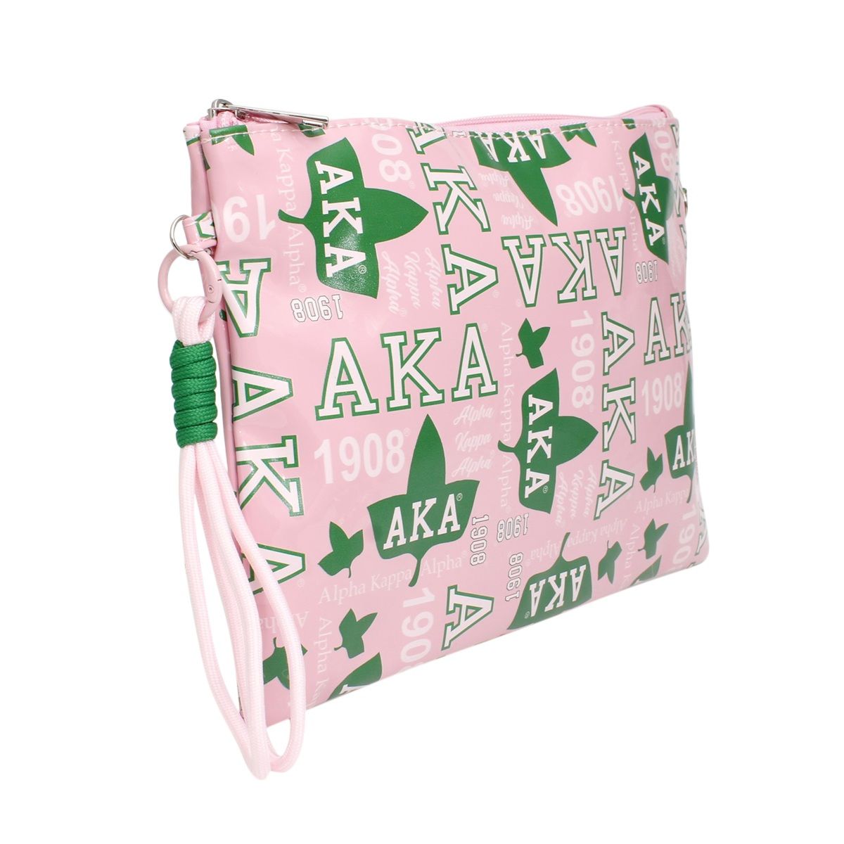 AKA bag Sorority Pride Graphic Print Wristlet Pouch