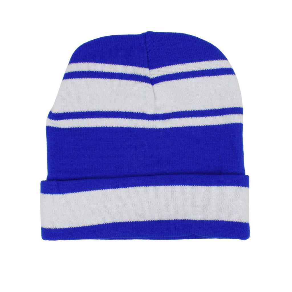 ZPB Sorority Blue White Stripe Fold Beanie Hat