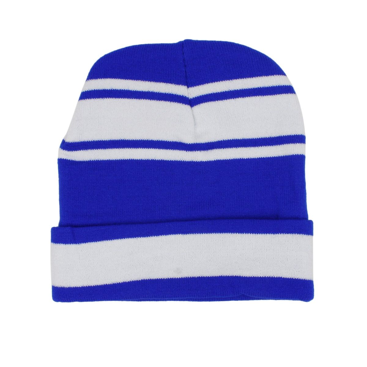 ZPB Sorority Blue White Stripe Fold Beanie Hat