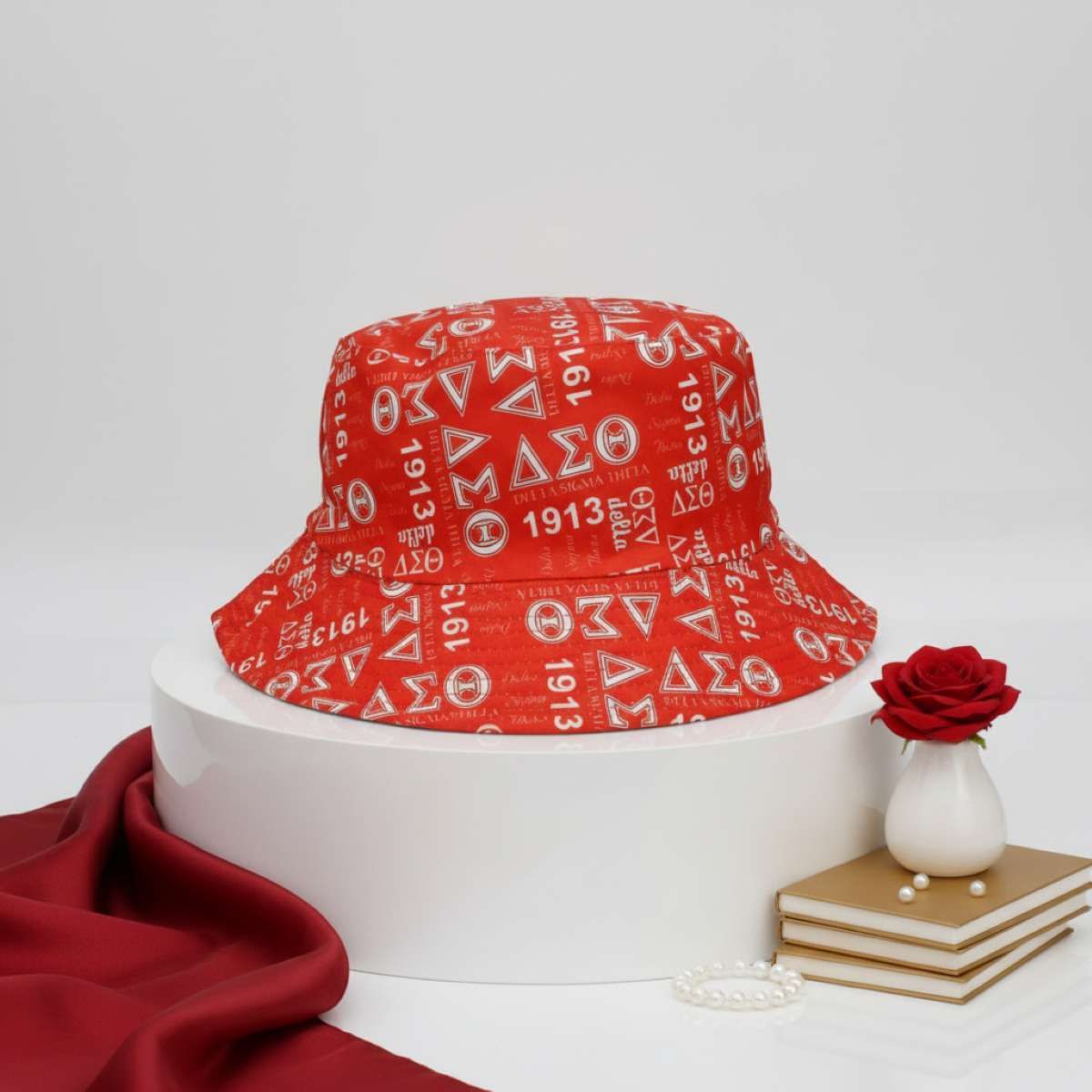 DST Sorority Pride Graphic Print Bucket Hat
