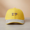 SGRHO Hats Sigma Gamma Rho Hat Yellow Canvas Baseball Cap Rhinestone Brim