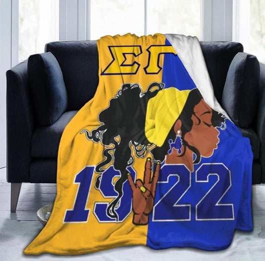 SGRHO Inspired Blanket Throw For Sigma Gamma Rho Women