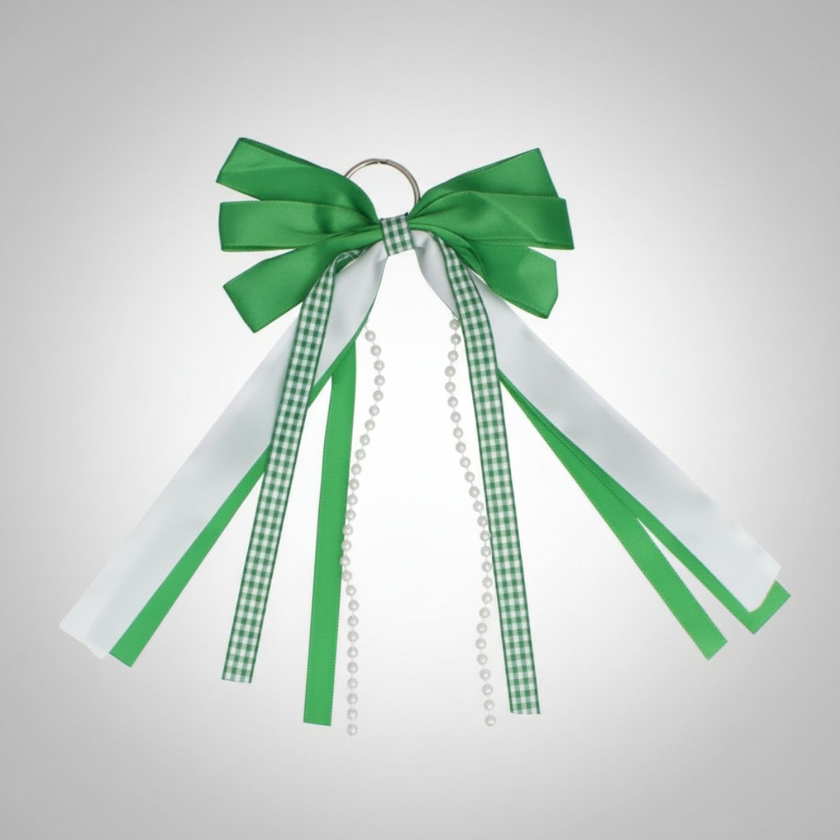 AKA Boots on the Ground Green White Boot Bow